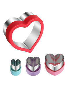Cortadores de Galletas Corazón ALLTOP - 4 Tamaños Acero Inoxidable