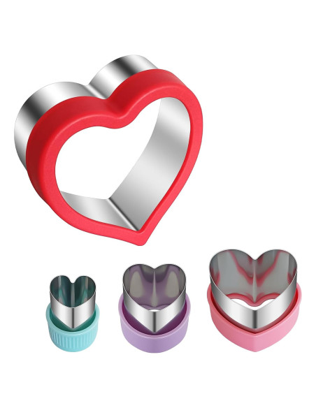 Cortadores de Galletas Corazón ALLTOP - 4 Tamaños Acero Inoxidable