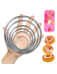 Juego de 6 Cortadores de Galletas EQUNROY Acero Inoxidable 5-15 cm