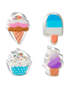 Cortadores de Galletas JOB JOL 4 Piezas Acero Inoxidable Verano