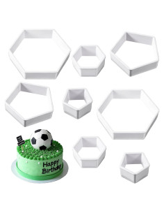 Juego de Cortadores de Galletas de Fútbol 8 Piezas JIYIN