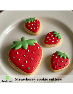 Juego de Cortadores de Galletas de Fresa Auktosmn - 3 Piezas 2