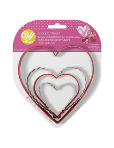 Juego de Cortadores de Galletas Corazón Wilton 4 Piezas
