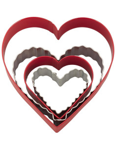 Juego de Cortadores de Galletas Corazón Wilton 4 Piezas 2