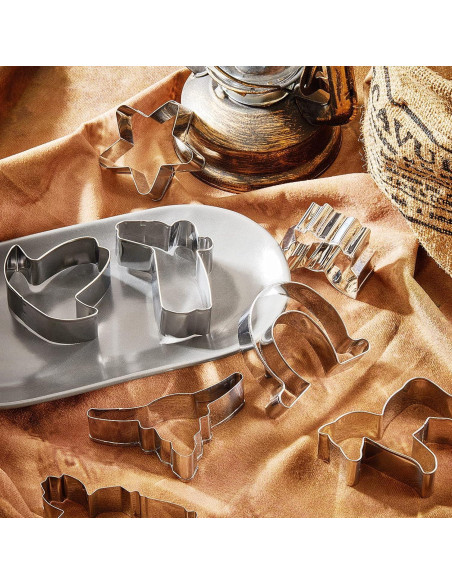 Conjunto de Cortadores de Galletas Cowboy 9 Piezas Patelai Acero Inoxidable