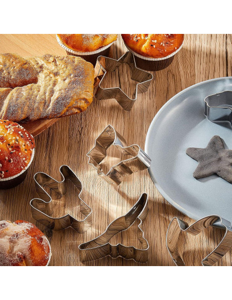 Conjunto de Cortadores de Galletas Cowboy 9 Piezas Patelai Acero Inoxidable