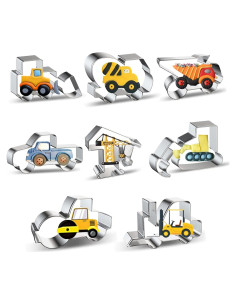 Juego de Cortadores de Galletas Vehículos de Construcción Xzhloym - 8 Piezas
