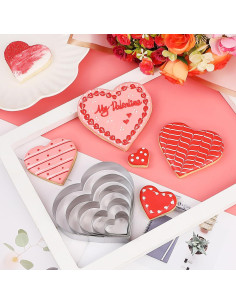 Juego de Cortadores de Galletas Corazón BakingWorld - 5 Piezas 2
