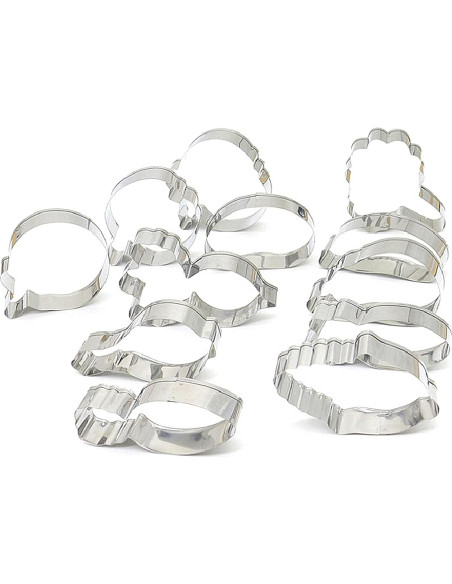 Juego de Cortadores de Galletas en Forma de Verdura Hocai - 12 Piezas de Acero Inoxidable