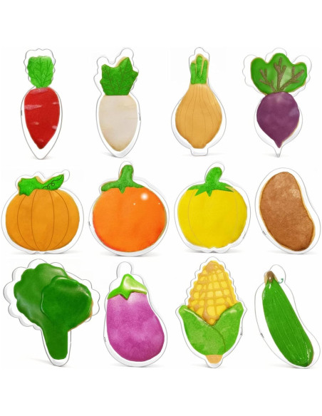 Juego de Cortadores de Galletas en Forma de Verdura Hocai - 12 Piezas de Acero Inoxidable