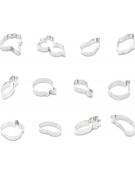 Juego de Cortadores de Galletas en Forma de Verdura Hocai - 12 Piezas de Acero Inoxidable