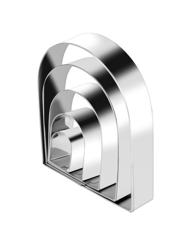 Juego de 5 Cortadores de Galletas Arco Larrel - Acero Inoxidable