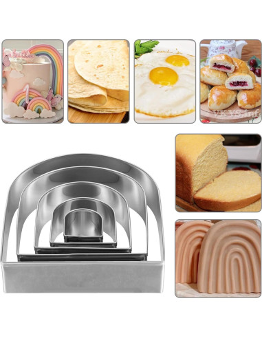 Juego de 5 Cortadores de Galletas Arco Larrel - Acero Inoxidable