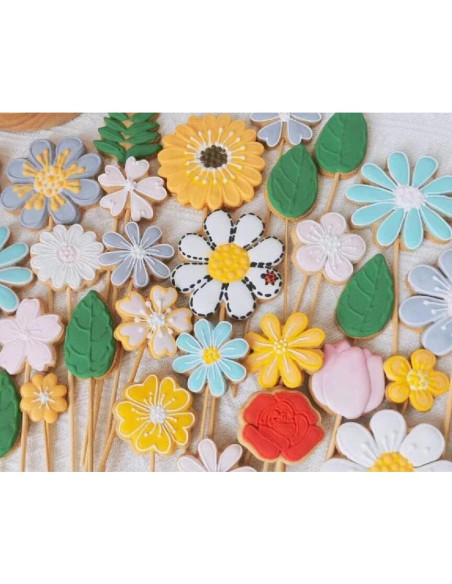 Cortadores de Galletas Q-BAKER Acero Inoxidable Floral 5 Piezas