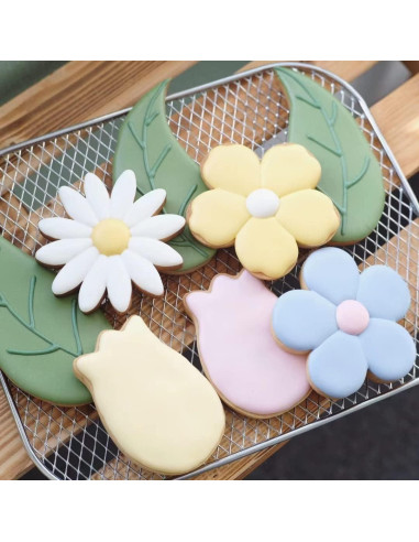 Cortadores de Galletas Q-BAKER Acero Inoxidable Floral 5 Piezas