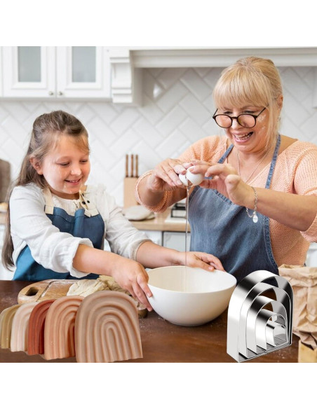 Juego de 5 Cortadores de Galletas Arco Larrel - Acero Inoxidable