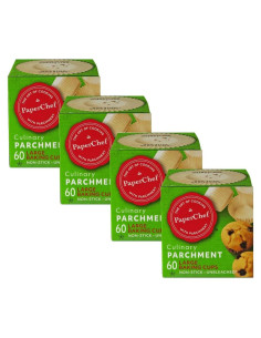 Tazas de Hornear de Papel Pergamino PaperChef - 60cl - Paquete de 4