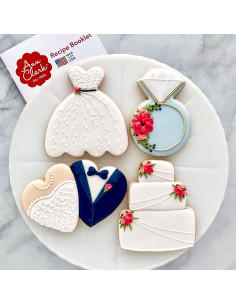 Juego de Cortadores de Galletas de Boda Ann Clark - 4 Piezas 2