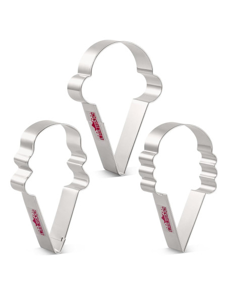 Cortadores de Galletas LILIAO Set 3 Piezas Acero Inoxidable