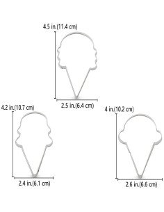Cortadores de Galletas LILIAO Set 3 Piezas Acero Inoxidable 2