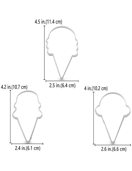 Cortadores de Galletas LILIAO Set 3 Piezas Acero Inoxidable