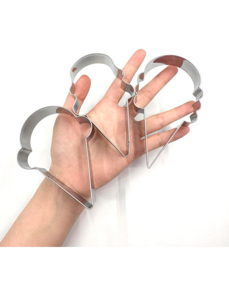 Cortadores de Galletas LILIAO Set 3 Piezas Acero Inoxidable