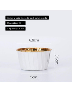 Tazas de Hornear Desechables PARTYHIPPO 50 Pcs 3.5 Oz Aluminio 2