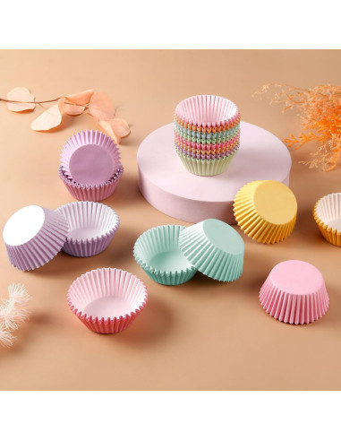 Forros de Cupcake de Papel Arcoíris GreenPine 400 Pcs