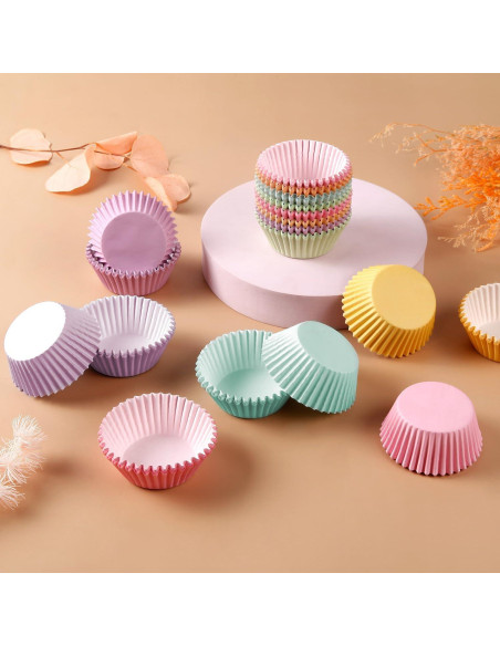 Forros de Cupcake de Papel Arcoíris GreenPine 400 Pcs