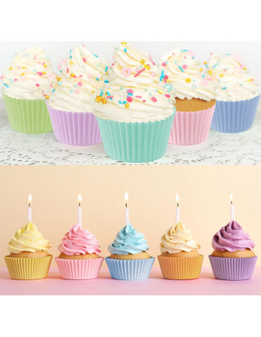 Forros de Cupcake de Papel Arcoíris GreenPine 400 Pcs