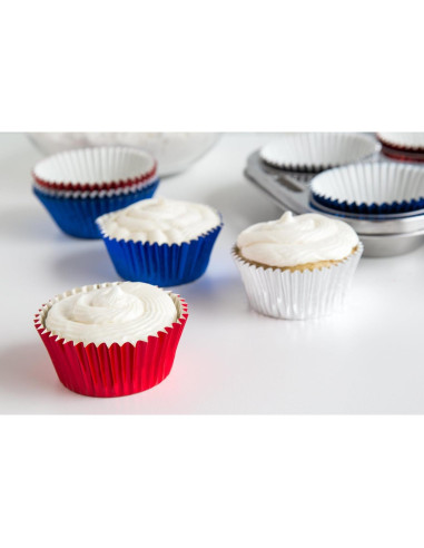 Forros de Muffin y Cupcake Patrióticos Fox Run, Set 45 Pzas