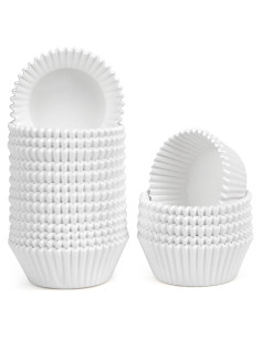 Forros de Cupcake Blancos LotFancy, 500 Unidades, 5 cm