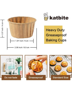 Forros de Parchment Katbite para Cupcakes 150PCS - Tulipán 2