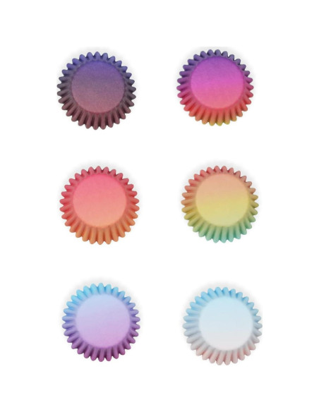 Forros para Cupcakes Qiqee 300 Unidades Diseño Gradiente