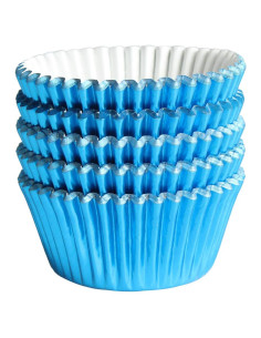 Forros de Cupcake Azul MEETINGU - Paquete de 100, 7 cm