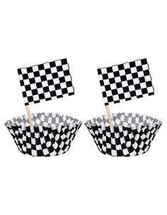 Kit Decoración Cupcakes 200 Piezas TecUnite Bandera Cuadros