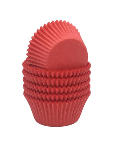 Forros de Cupcake Rojos Huaswan 150 Unidades Estándar 5 cm