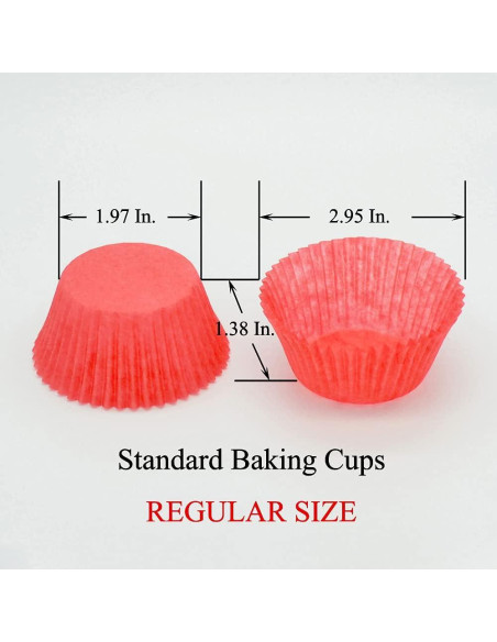 Forros de Cupcake Rojos Huaswan 150 Unidades Estándar 5 cm