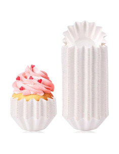 100 Moldes para Hornear Cupcakes TIE-DailyNec Blancos 4.5cm