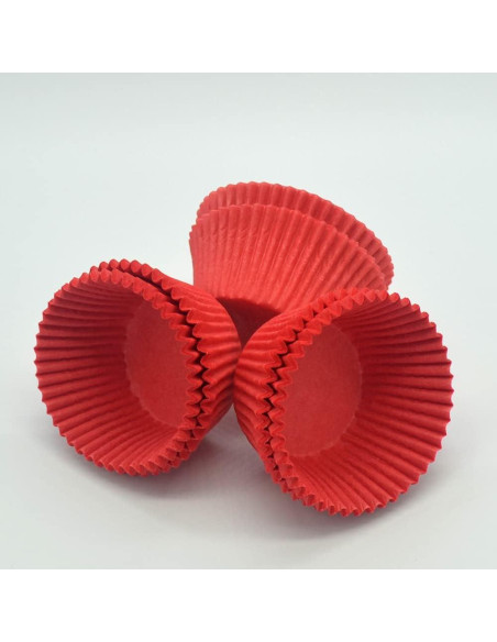Forros de Cupcake Rojos Huaswan 150 Unidades Estándar 5 cm