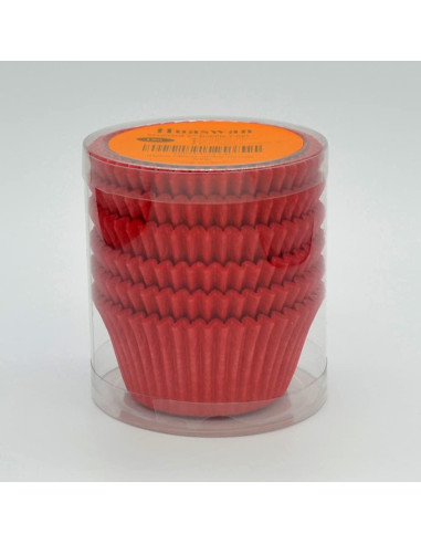 Forros de Cupcake Rojos Huaswan 150 Unidades Estándar 5 cm