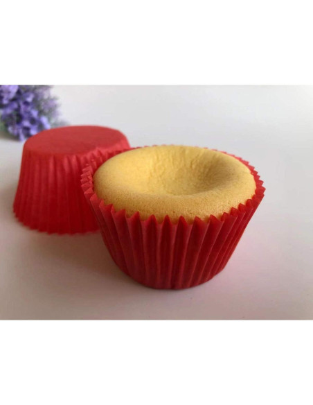 Forros de Cupcake Rojos Huaswan 150 Unidades Estándar 5 cm