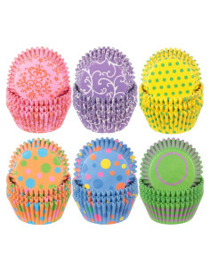 600 Forros de Cupcake Patelai Estacionales Coloridos 8x8 cm