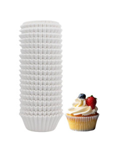 500 Forros de Cupcake Mini Blancos Athjoyo Resistentes a Grasa