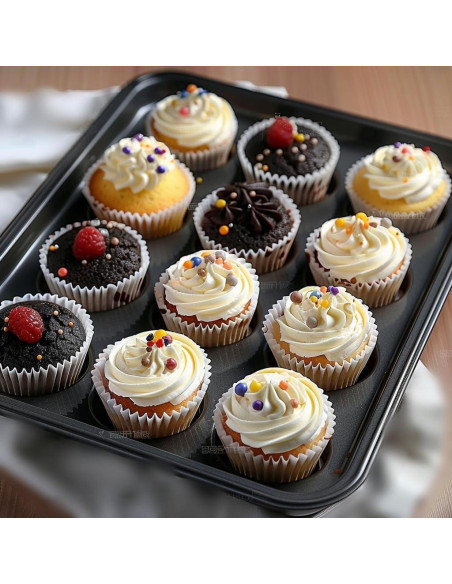 500 Forros de Cupcake Mini Blancos Athjoyo Resistentes a Grasa