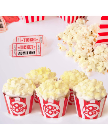 Fundas para Cupcakes de Palomitas - Set de 48 - Pretty Cute Studios
