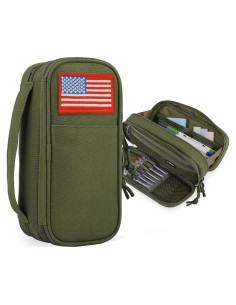 Funda Táctica Atripack para Lápices Verde 2 Compartimentos