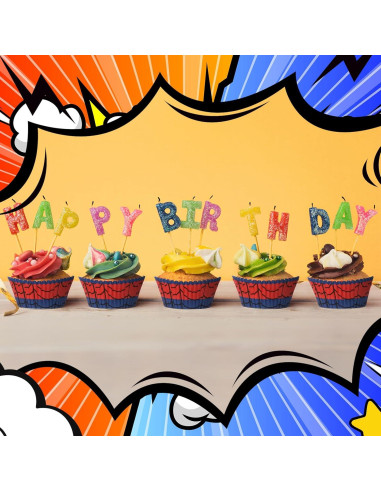 300 Forros de Papel para Cupcakes Reallnaive Rojo Azul 5 cm