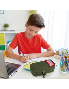 Funda Táctica Atripack para Lápices Verde 2 Compartimentos 2