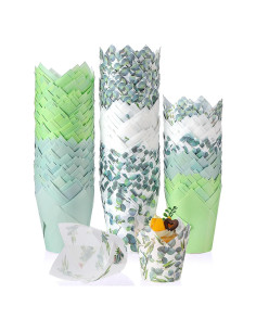 Forros de Cupcake Tulipán Havawish 500 Piezas 89ml Verde